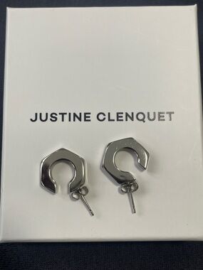 Justine Clenquet Shay Stud Earrings Palladium